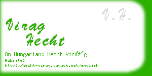 virag hecht business card